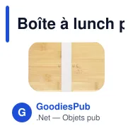 Boîte à lunch personnalisable Midori Bamboo avec logo - Miniature 12