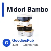 Boîte à lunch personnalisable Midori Bamboo avec logo - Miniature 4