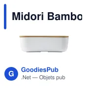 Boîte à lunch personnalisable Midori Bamboo avec logo - Miniature 6