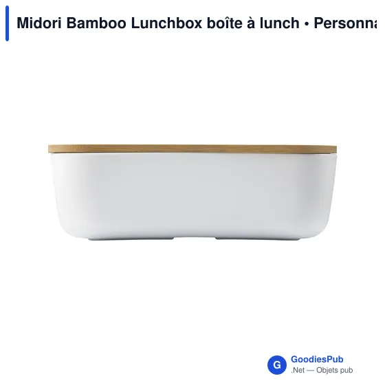 Boîte à lunch personnalisable Midori Bamboo avec logo - Image 6