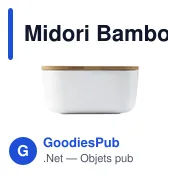 Boîte à lunch personnalisable Midori Bamboo avec logo - Miniature 7