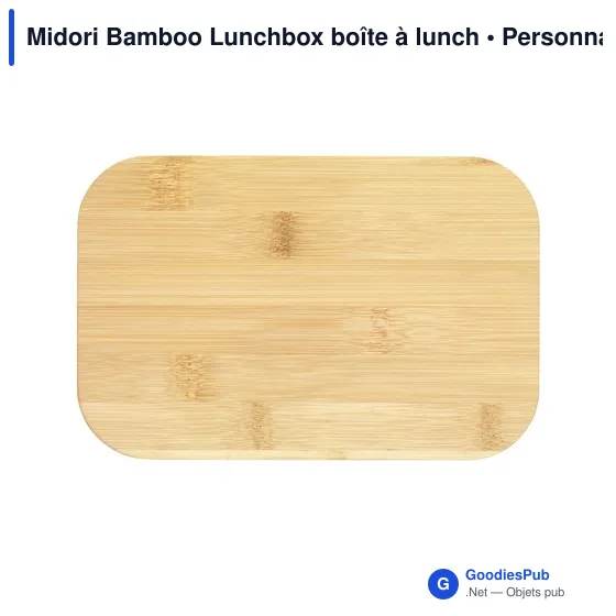 Boîte à lunch personnalisable Midori Bamboo avec logo - Image 8