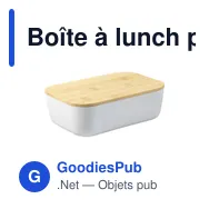 Boîte à lunch personnalisable Midori Bamboo avec logo - Miniature 9
