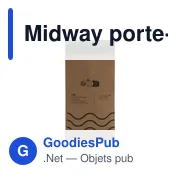 Porte-clés personnalisable en métal avec incrustation bois - Midwayavec logo - Miniature 3