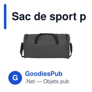 Sac de sport personnalisable avec logo - Milan - Miniature 1
