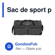 Sac de sport personnalisable avec logo - Milan - Miniature 2