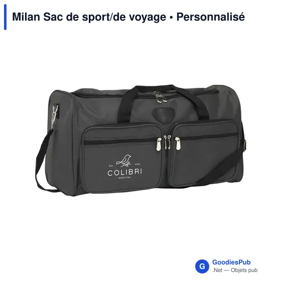 Sac de sport personnalisable avec logo - Milan - Image 3