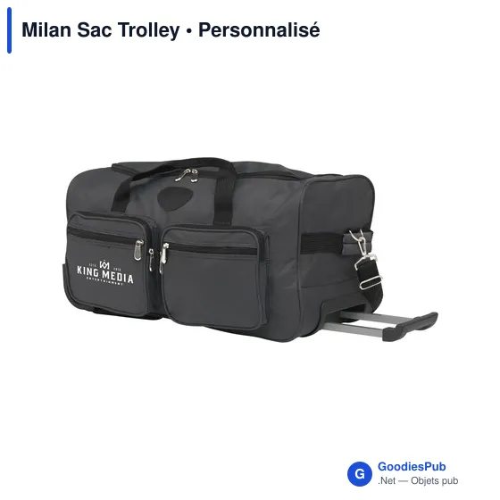 Sac de voyage personnalisable Milan Trolley avec logo - Image 1