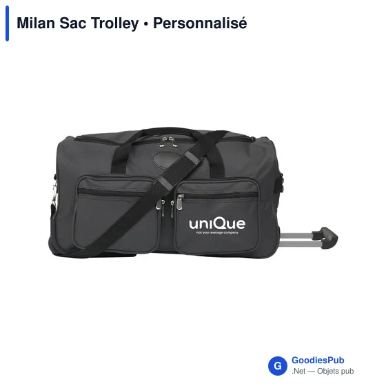 Sac de voyage personnalisable Milan Trolley avec logo - Image 2