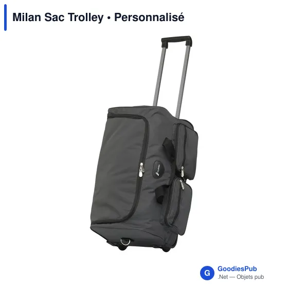 Sac de voyage personnalisable Milan Trolley avec logo - Image 3