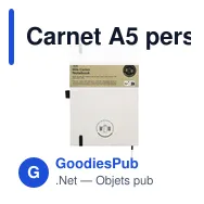 Carnet A5 personnalisable en briques de lait recyclées avec logo - Miniature 1