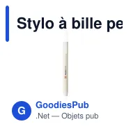 Stylo à bille personnalisable en brique de lait recyclée avec logo - Miniature 1