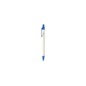 Variante bleu - Stylo à bille personnalisable en brique de lait recyclée avec logo