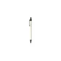 Variante noir - Stylo à bille personnalisable en brique de lait recyclée avec logo