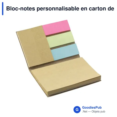 Bloc-notes personnalisable en carton de lait recyclé avec logo