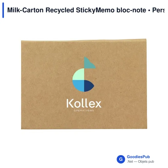 Bloc-notes personnalisable en carton de lait recyclé avec logo - Image 3