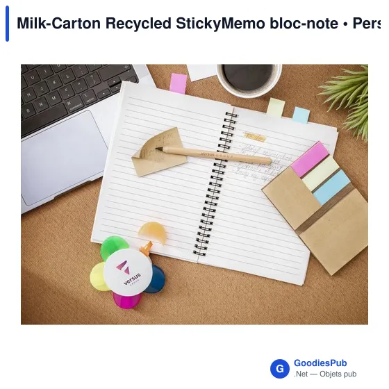 Bloc-notes personnalisable en carton de lait recyclé avec logo - Image 4