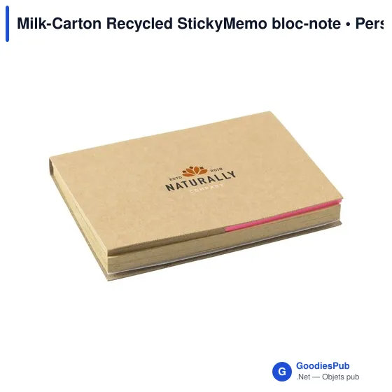 Bloc-notes personnalisable en carton de lait recyclé avec logo - Image 5