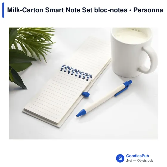 Bloc-notes personnalisable Milk-Carton Smart Note Set avec logo - Image 2