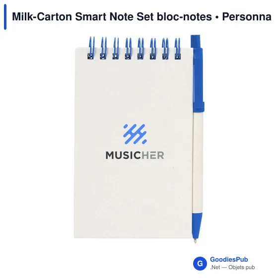 Bloc-notes personnalisable Milk-Carton Smart Note Set avec logo - Image 3