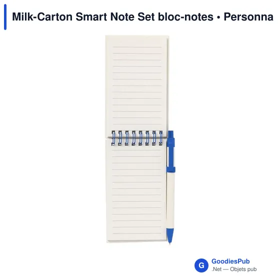 Bloc-notes personnalisable Milk-Carton Smart Note Set avec logo - Image 4
