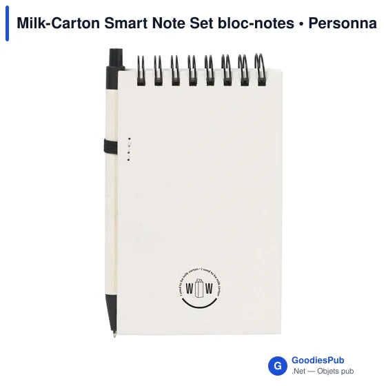 Bloc-notes personnalisable Milk-Carton Smart Note Set avec logo - Image 6