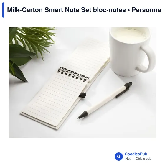 Bloc-notes personnalisable Milk-Carton Smart Note Set avec logo - Image 7