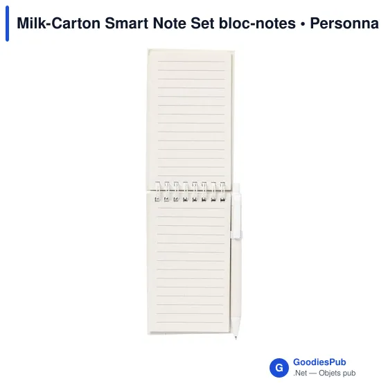Bloc-notes personnalisable Milk-Carton Smart Note Set avec logo - Image 9