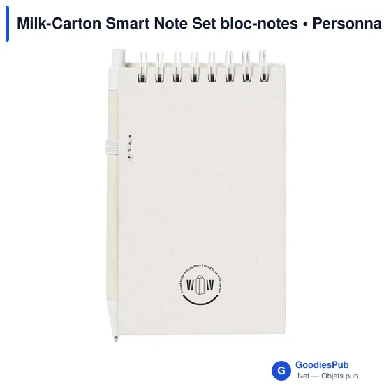 Bloc-notes personnalisable Milk-Carton Smart Note Set avec logo - Image 10