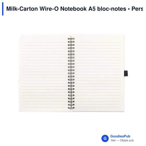 Carnet A5 personnalisable en briques de lait recyclées avec logo - Image 2