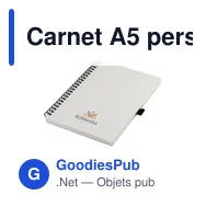 Carnet A5 personnalisable en briques de lait recyclées avec logo - Miniature 3
