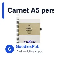 Carnet A5 personnalisable en briques de lait recyclées avec logo - Miniature 8