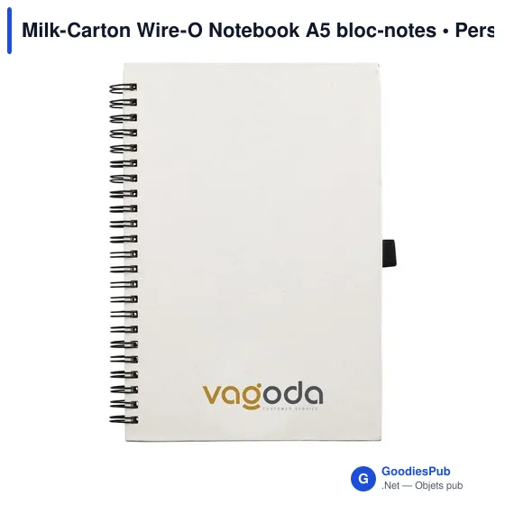 Carnet A5 personnalisable en briques de lait recyclées avec logo - Image 9