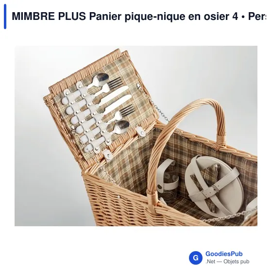 MIMBRE PLUS Panier pique-nique en osier 4 - Image 2