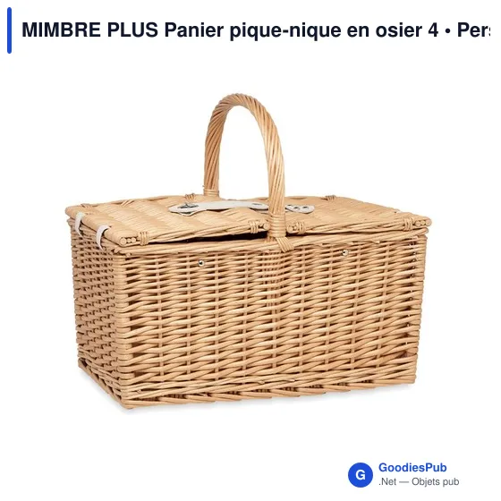 MIMBRE PLUS Panier pique-nique en osier 4 - Image 3