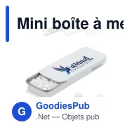 Mini boîte à menthes personnalisable en métal avec logo - Coulissante - Miniature 1