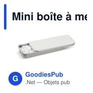 Mini boîte à menthes personnalisable en métal avec logo - Coulissante - Miniature 2