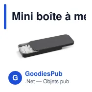Mini boîte à menthes personnalisable en métal avec logo - Coulissante - Miniature 3