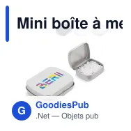 Mini boîte à menthes personnalisable en fer-blanc avec logo - Fer-blanc - Miniature 1