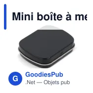 Mini boîte à menthes personnalisable en fer-blanc avec logo - Fer-blanc - Miniature 3