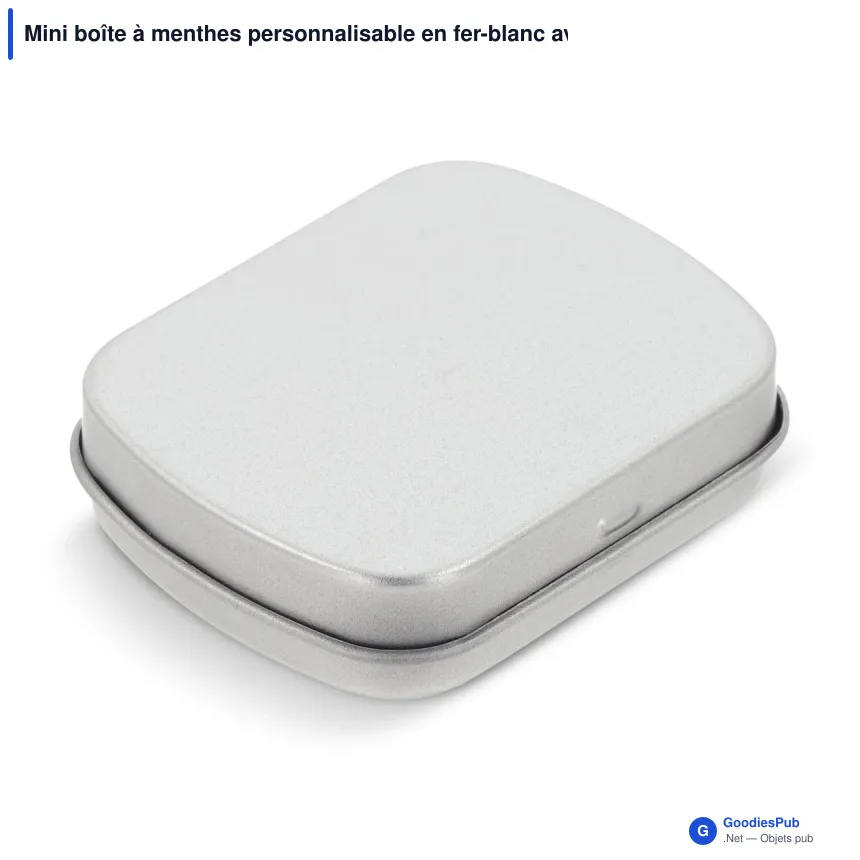 Mini boîte à menthes personnalisable en fer-blanc avec logo - Fer-blanc - Image 4