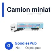 Camion miniature personnalisable en métal et plastique avec logo - Mini camion - Miniature 1