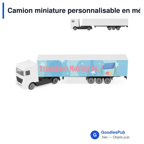 Camion miniature personnalisable en métal et plastique avec logo - Mini camion