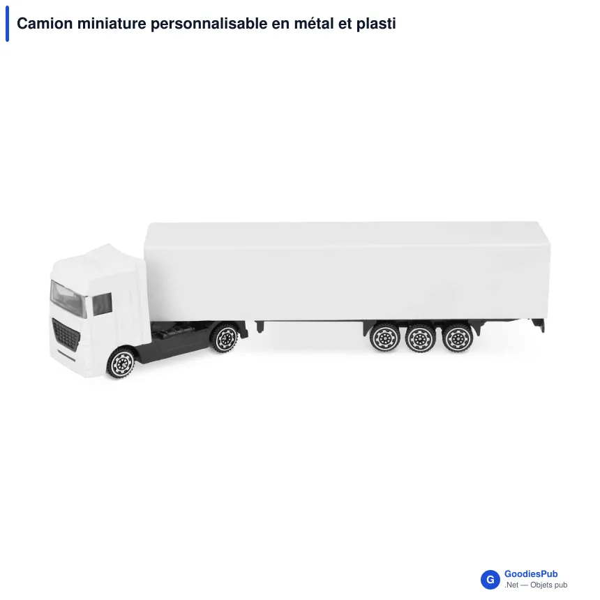 Camion miniature personnalisable en métal et plastique avec logo - Mini camion - Image 2