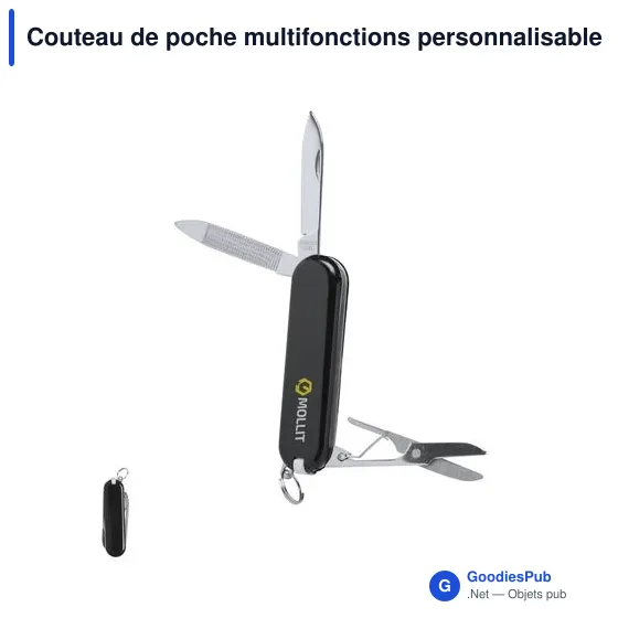 Couteau de poche multifonctions personnalisable avec logo - Mini-Canif Multi-Usages - Image 11