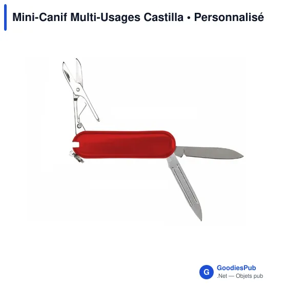 Couteau de poche multifonctions personnalisable avec logo - Mini-Canif Multi-Usages - Image 3