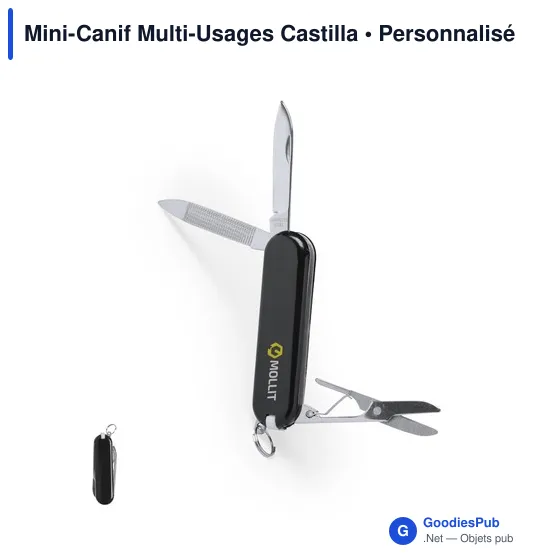 Couteau de poche multifonctions personnalisable avec logo - Mini-Canif Multi-Usages - Image 4