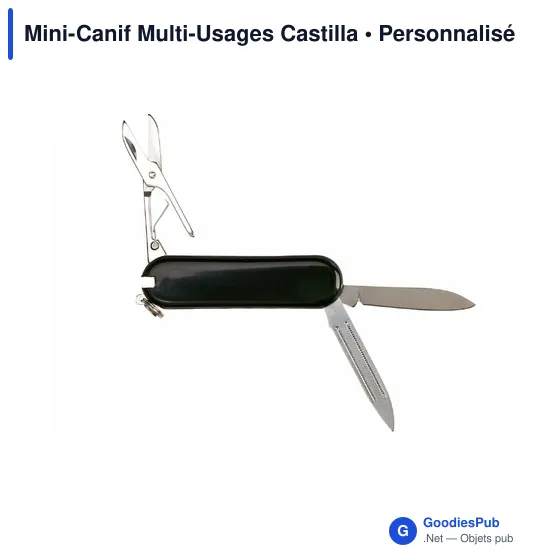 Couteau de poche multifonctions personnalisable avec logo - Mini-Canif Multi-Usages - Image 5