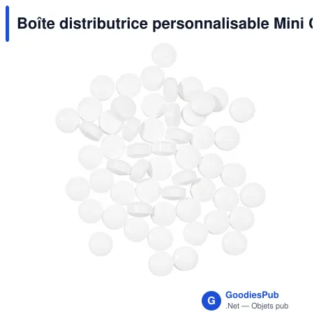 Boîte distributrice personnalisable Mini ClicTin pour pastilles à la mentheavec logo