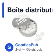 Boîte distributrice personnalisable Mini ClicTin pour pastilles à la mentheavec logo - Miniature 5